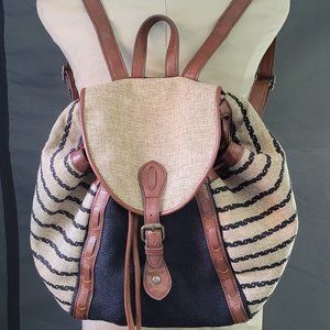 Lucky Brand KENDAL Black and Tan Backpack Handbag